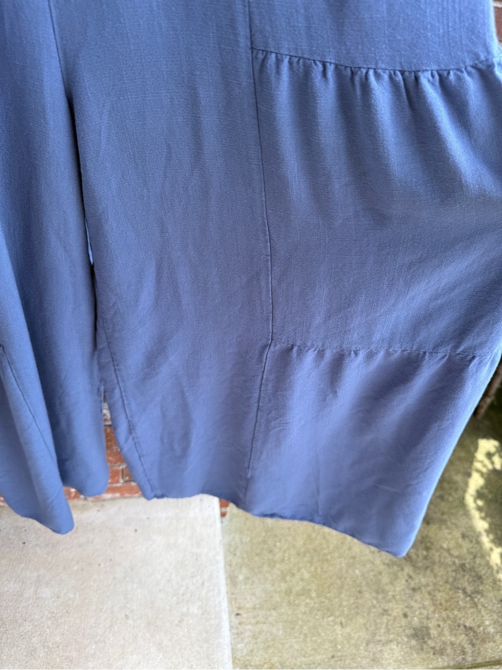 New In Slate Blue Wide Leg Jumper with Ruffles - Picture 3 of 7